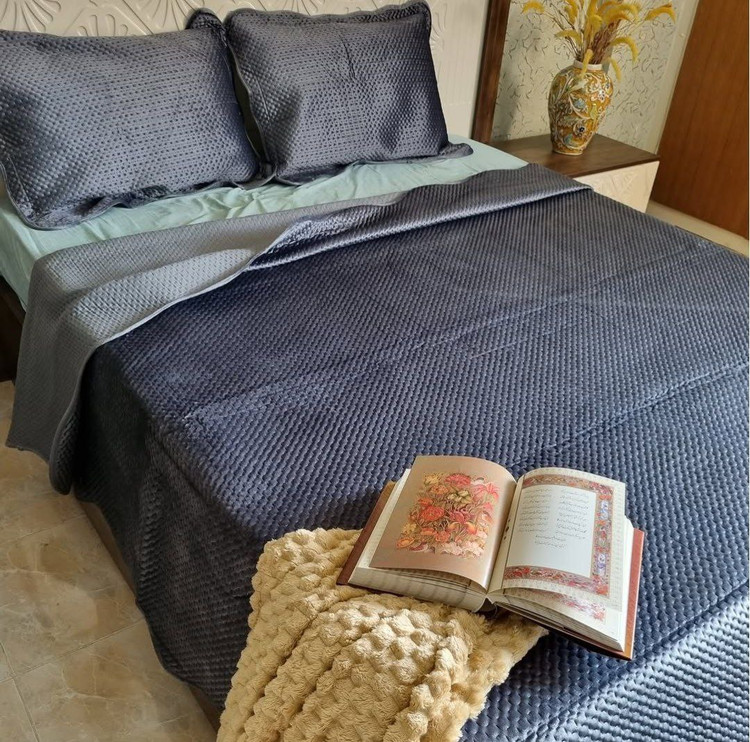روتختی مخمل کوبیده مخصوص تخت دونفره جنس اعلا